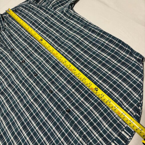 Eddie Bauer Green Plaid 100% Cotton Button Down Shirt Men’s Small Long Sleeve - Picture 11 of 12